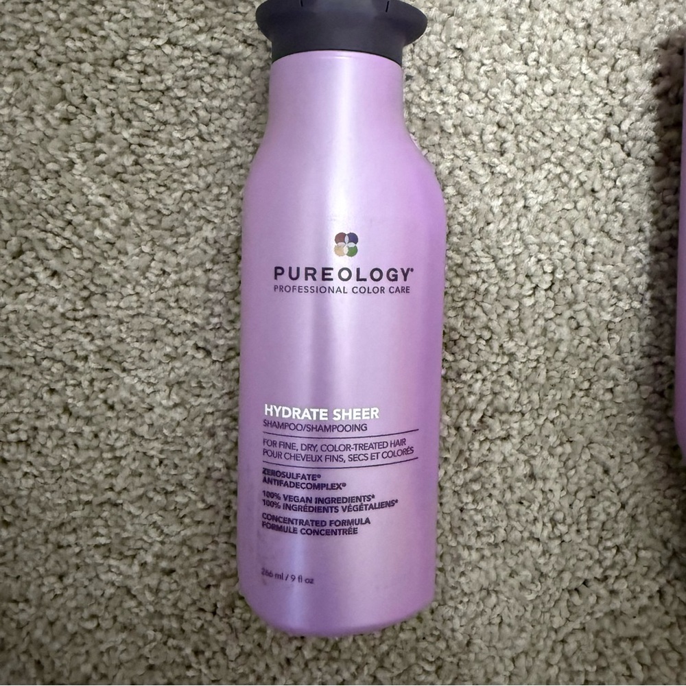 Pureology Hydrate Sheer Nourishing Shampoo & Conditioner Set Hair Treatment NEW - Picture 3 of 11